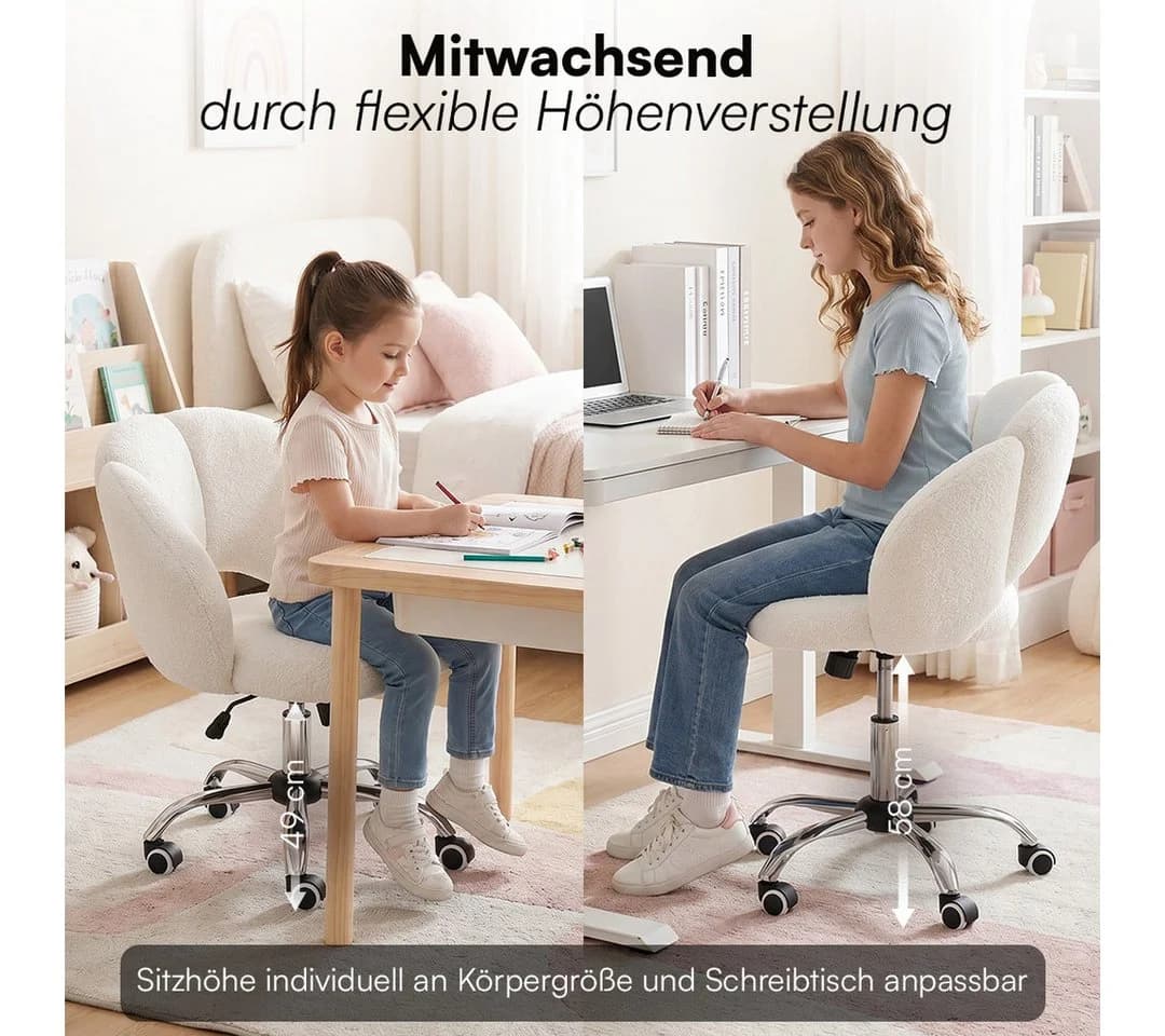 Bellabino Kinderstuhl Meli weiß 360° drehbar höhenverstellbar - Bild 5