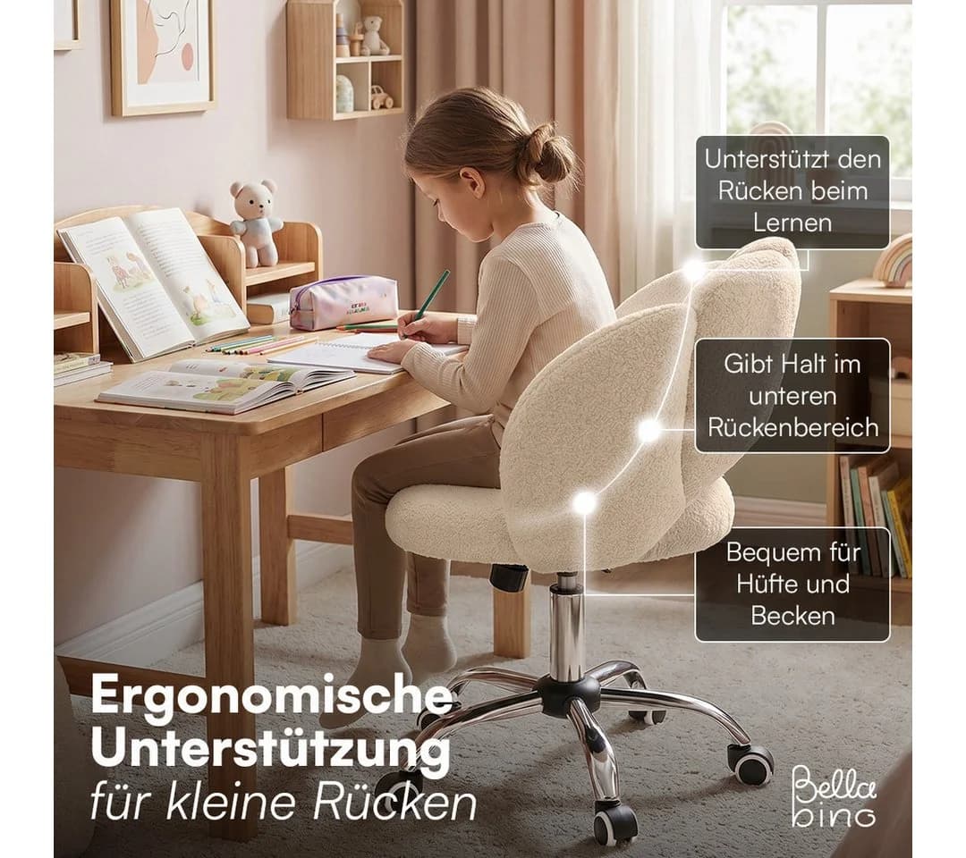 Bellabino Kinderstuhl Meli Beige höhenverstellbar 360° drehbar - Bild 4