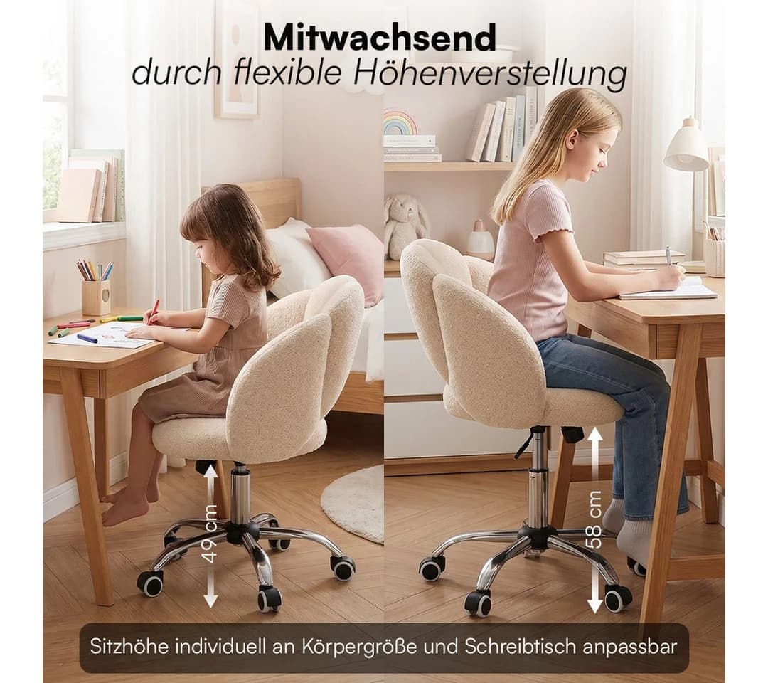 Bellabino Kinderstuhl Meli Beige höhenverstellbar 360° drehbar - Bild 5