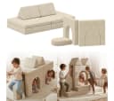 Bellabino Kindersofa Nile 8-tlg. Cord Türkis mit Schlaffunktion Bild 2