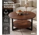 skølm Couchtisch Drakkar Massivholz Eiche Metallgestell Bild 1