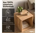 skølm Nachttisch Floki Eiche massiv offen 40x40x40 cm Bild 1
