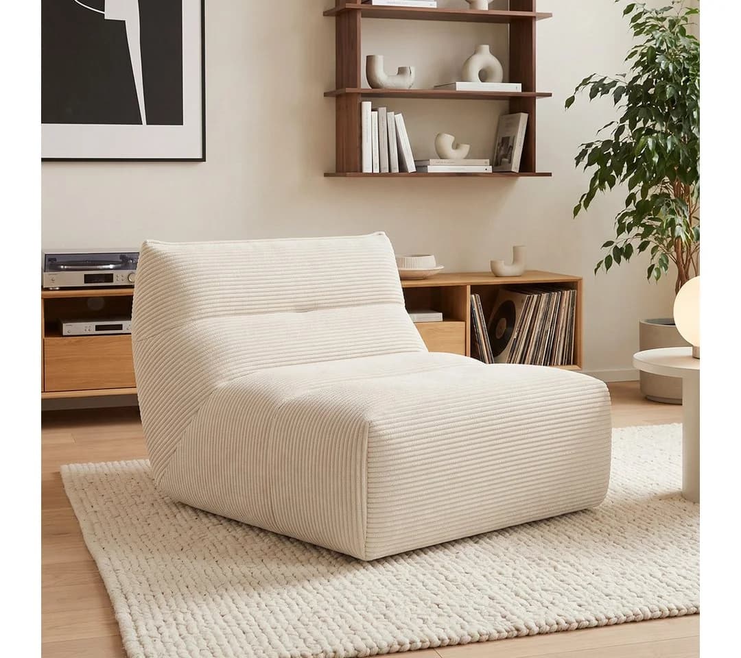 skølm Relaxsessel Bodn Cord Beige - Bild 2