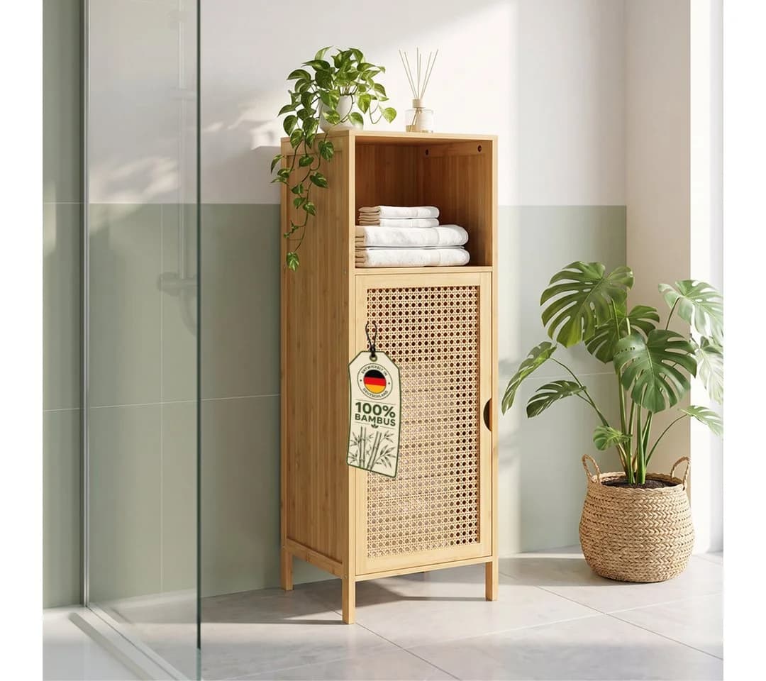 Bellamio Badschrank Raba Bambus Rattan Midi Schrank - Bild 2