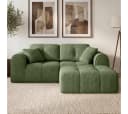 skølm Sofa Vanaheim 2-Sitzer mit Hocker & 2 Kissen, Chenille, Grün Bild 2