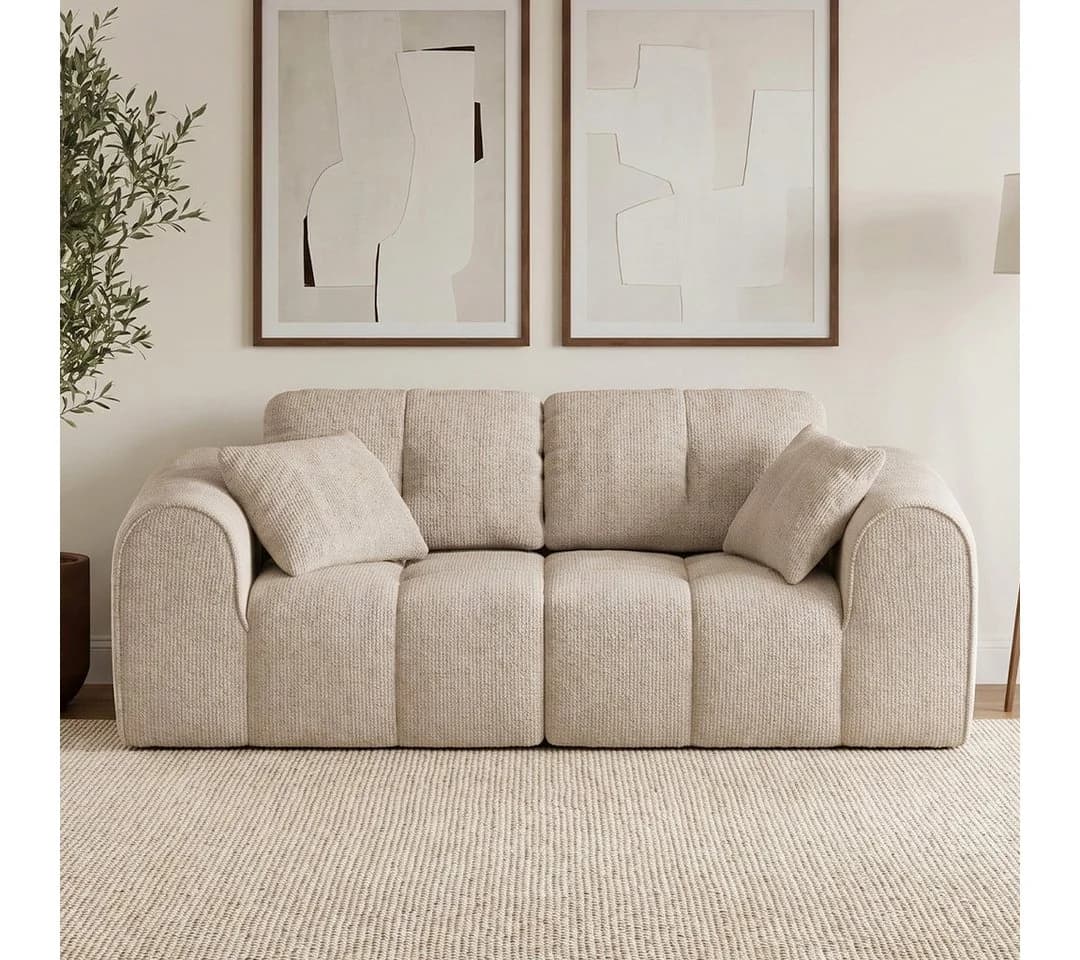 skølm Sofa Vanaheim 2-Sitzer Chenille beige - Bild 2