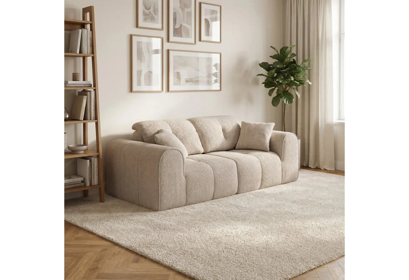 skølm Sofa Vanaheim 2-Sitzer Chenille beige - Bild 5