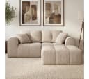 skølm Sofa Vanaheim 2-Sitzer mit Hocker & Kissen Beige Chenille Bild 2