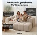 skølm Sofa Vanaheim 2-Sitzer mit Hocker & Kissen Beige Chenille Bild 4
