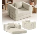skølm Lofn Schlafsessel Cord Beige umwandelbar Bild 2