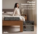 skølm Massivholzbett Floki Eiche Cord Kopfteil dunkelbraun Bild 5