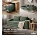 skølm Schlafsofa Kvasir Cord Dunkelgrün mit Gästebettfunktion Bild 4