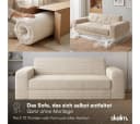 skølm Schlafsofa Laga Cord 2-Sitzer Beige mit Schlaffunktion Bild 4
