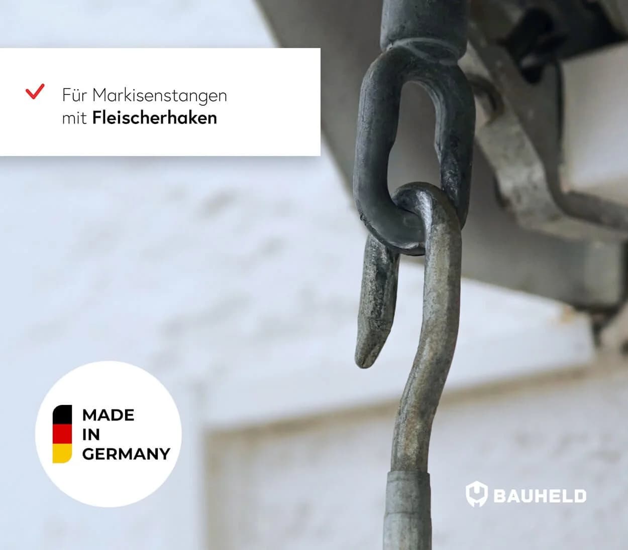 BAUHELD Markisenöse Halterung Kunststoff Zinkdruckguss Weiß Grau Schwarz - Bild 4