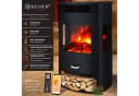 KESSER Prio Elektrokamin Schwarz mit WiFi App und LED-Flammeneffekt Bild 2