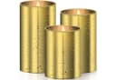 KESSER LED-Kerze 3er Set Echtwachs Flackernd mit Timer Gold Bild 2