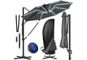 KESSER Ampelschirm SUN Rund XL Grau 330cm mit LED Bild 3