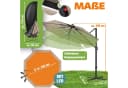 KESSER Ampelschirm SUN XL Taupe 330cm mit LED und Solar Bild 2