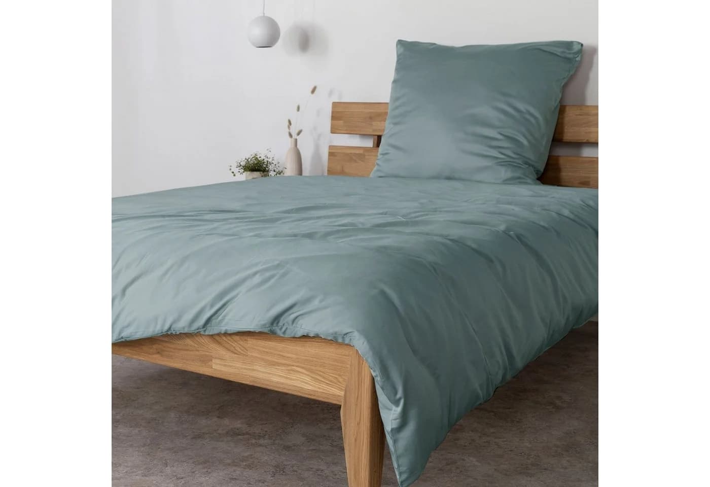 AGA.PIE Bettwäsche-Set Bambus Lyocell Grün Satin-Art