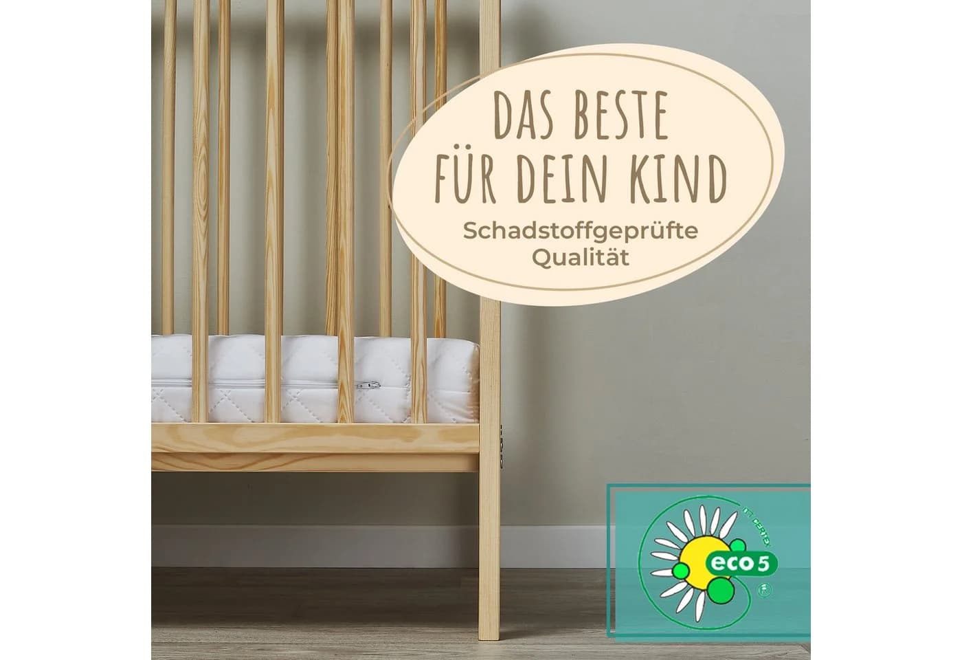 Kids Collective Kindermatratze 60x120 cm mit waschbarem Bezug - Bild 4