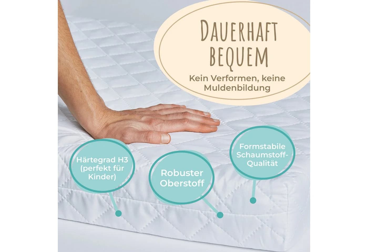 Kids Collective Kindermatratze 60x120 cm mit waschbarem Bezug - Bild 5