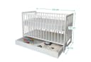 Kids Collective Babybett Weiß Massivholz mit Schublade und Lattenrost Bild 1