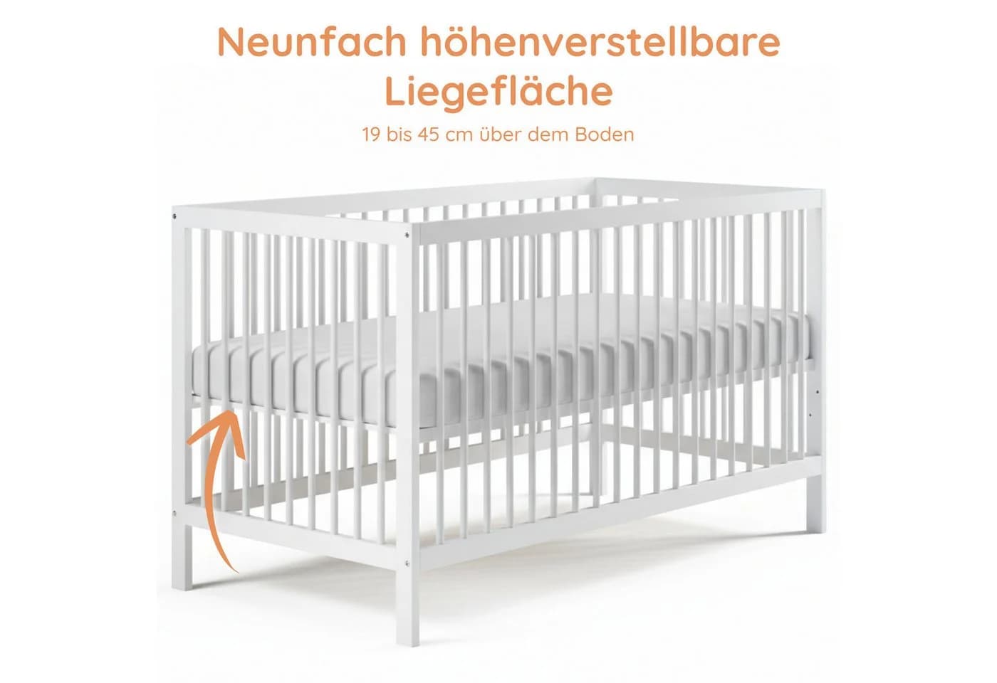 Kids Collective Kinderbett Weiß mit höhenverstellbarem Lattenrost - Bild 5