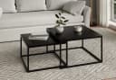 Home Collective Couchtisch 2er Set Schwarz Loft Design Verschachtelung Bild 2