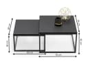 Home Collective Couchtisch 2er Set Schwarz Loft Design Verschachtelung Bild 5