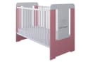 Kids Collective Babybett höhenverstellbar mit Matratze Weiss Rosa Bild 2