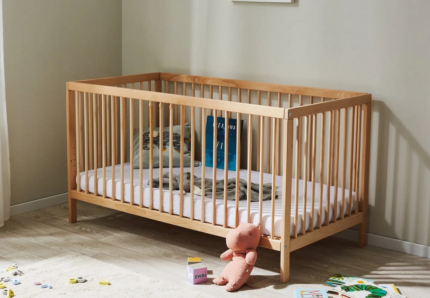 Kids Collective Kinderbett Babybett Natur Buchenholz mit Lattenrost - Bild 2
