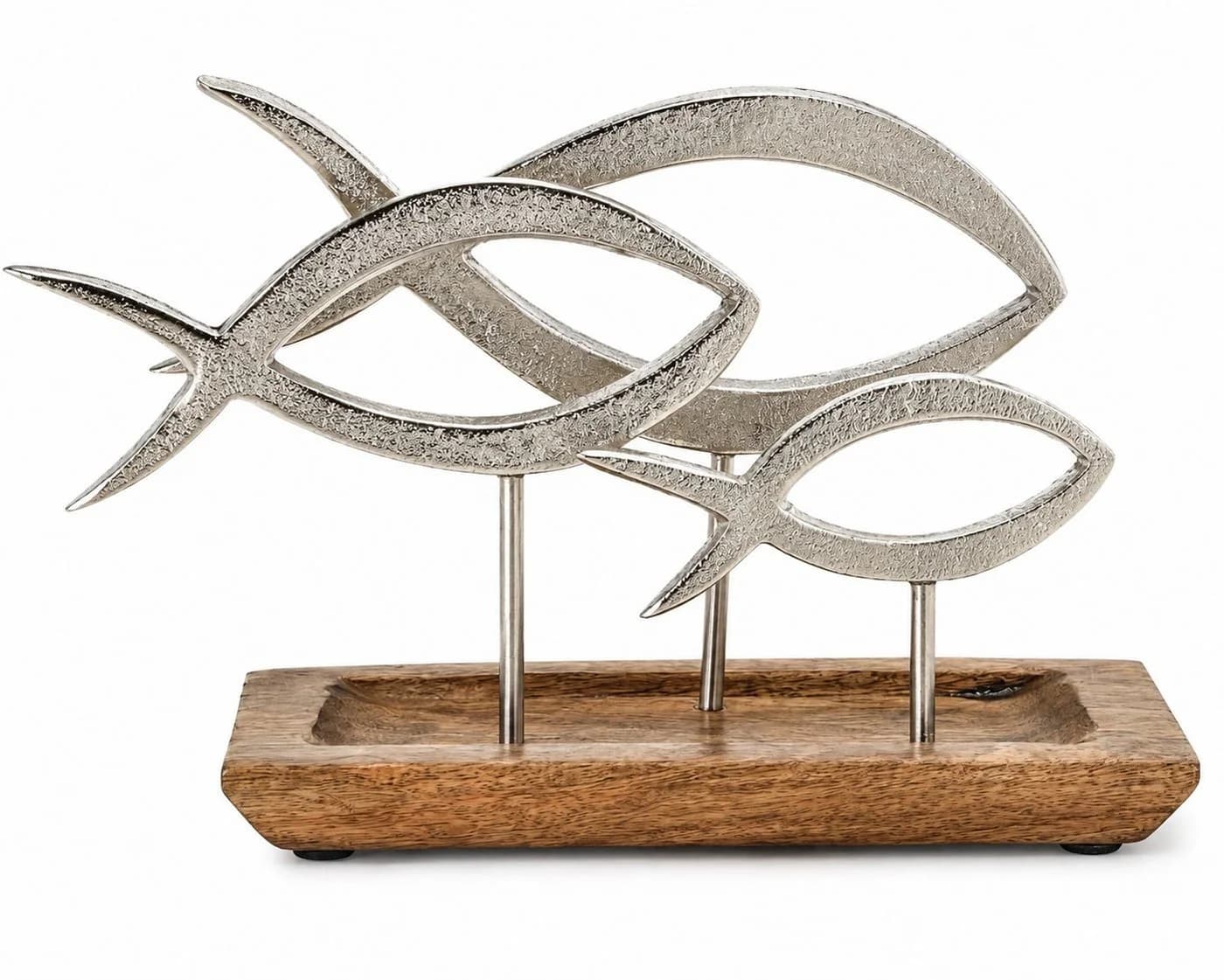 Wurm Dekofigur Otto Deko-Aufsteller Fische silberfarben - Bild 2