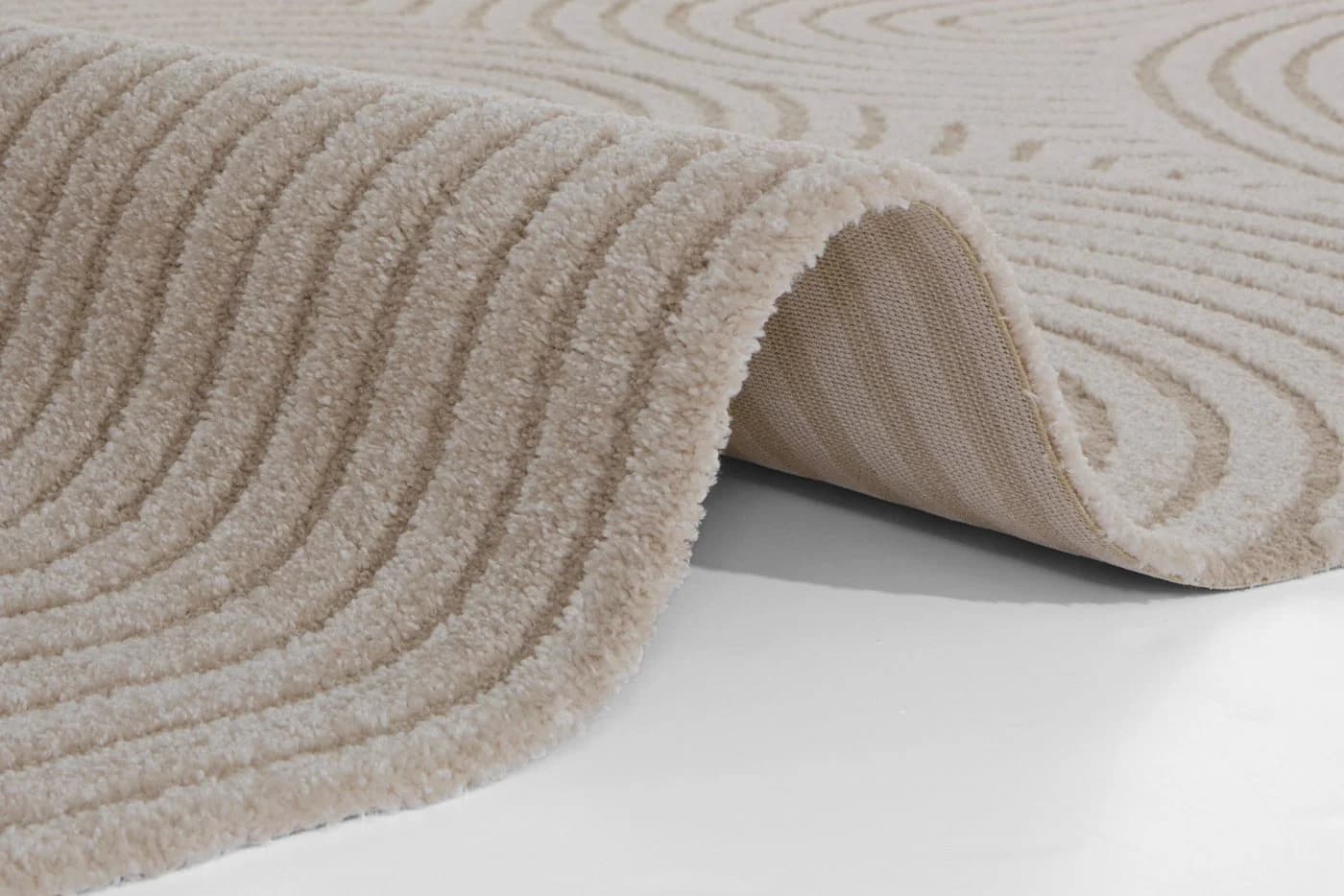 ELLE DECORATION Panglao Teppich Beige Kurzflor 3D Optik - Bild 5