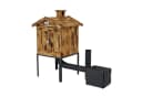 QLS Räucherofen mit Räucherkammer aus Holz und Metall Bild 2