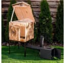 QLS Räucherofen mit Räucherkammer aus Holz und Metall Bild 4