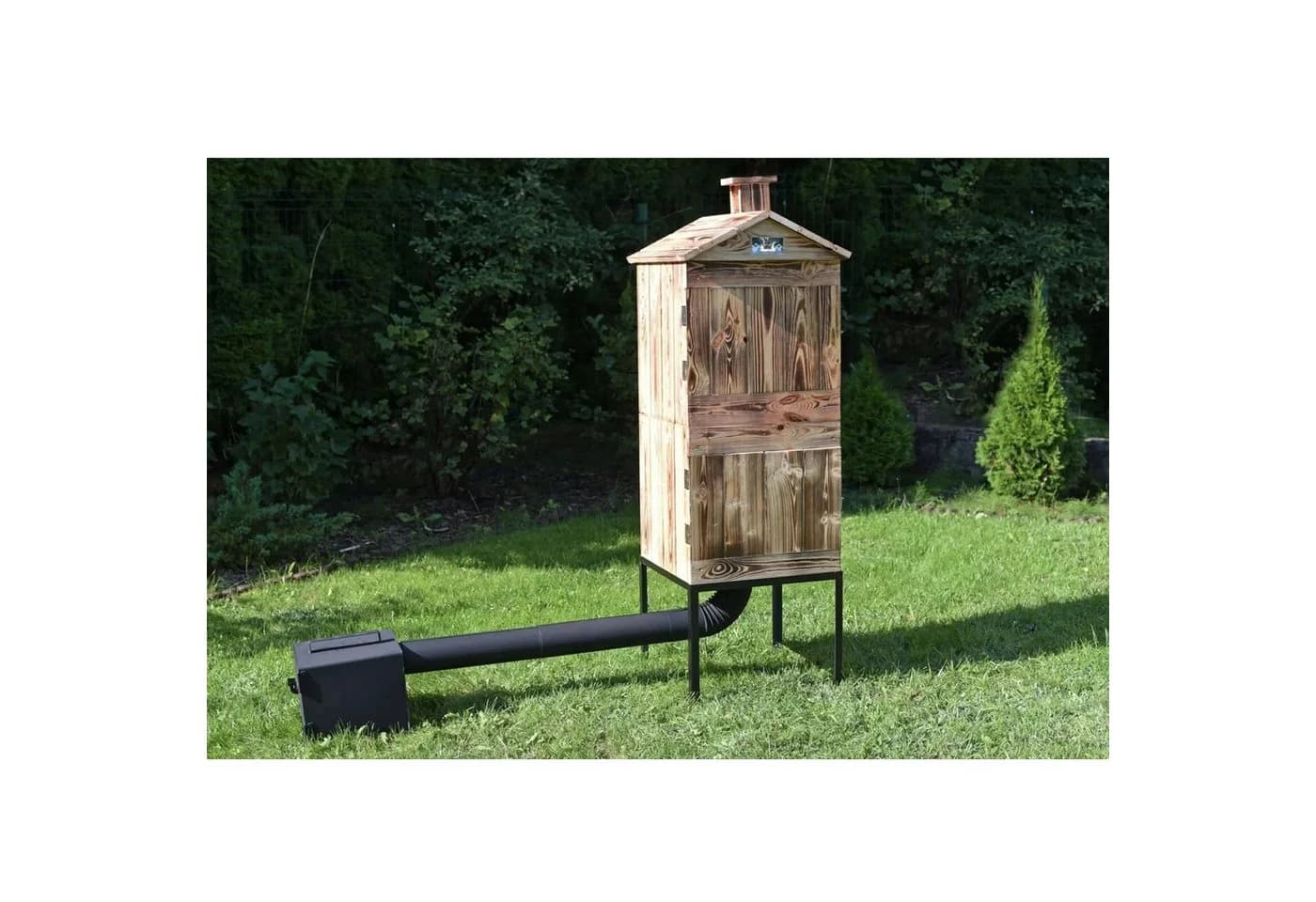 Räucherschrank aus Fichtenholz 2-Kammer mit Ofen - Bild 4