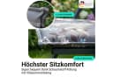 NYVI Gartenstuhl-Auflage Barcelona 4er Set Grau Gestreift Bild 5