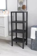Luxury Bites Badregal Schwarz 4 Ablagen Kunststoff Regal Bild 1