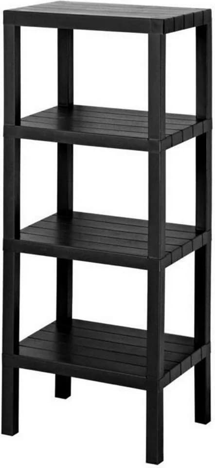 Luxury Bites Badregal Schwarz 4 Ablagen Kunststoff Regal - Bild 4