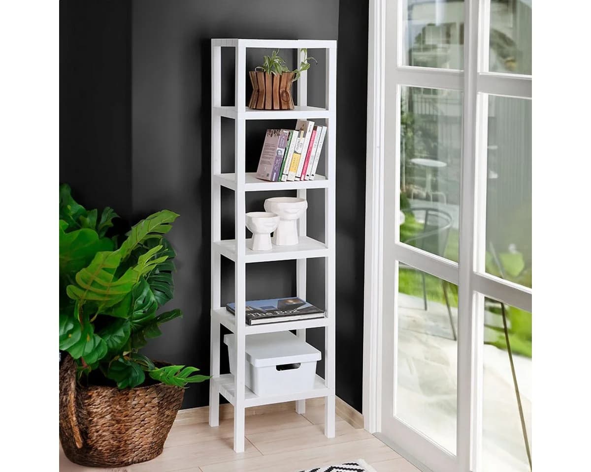 Luxury Bites Badregal Regal mit 2, 4 oder 6 Ablagen Weiß Kunststoff - Bild 2