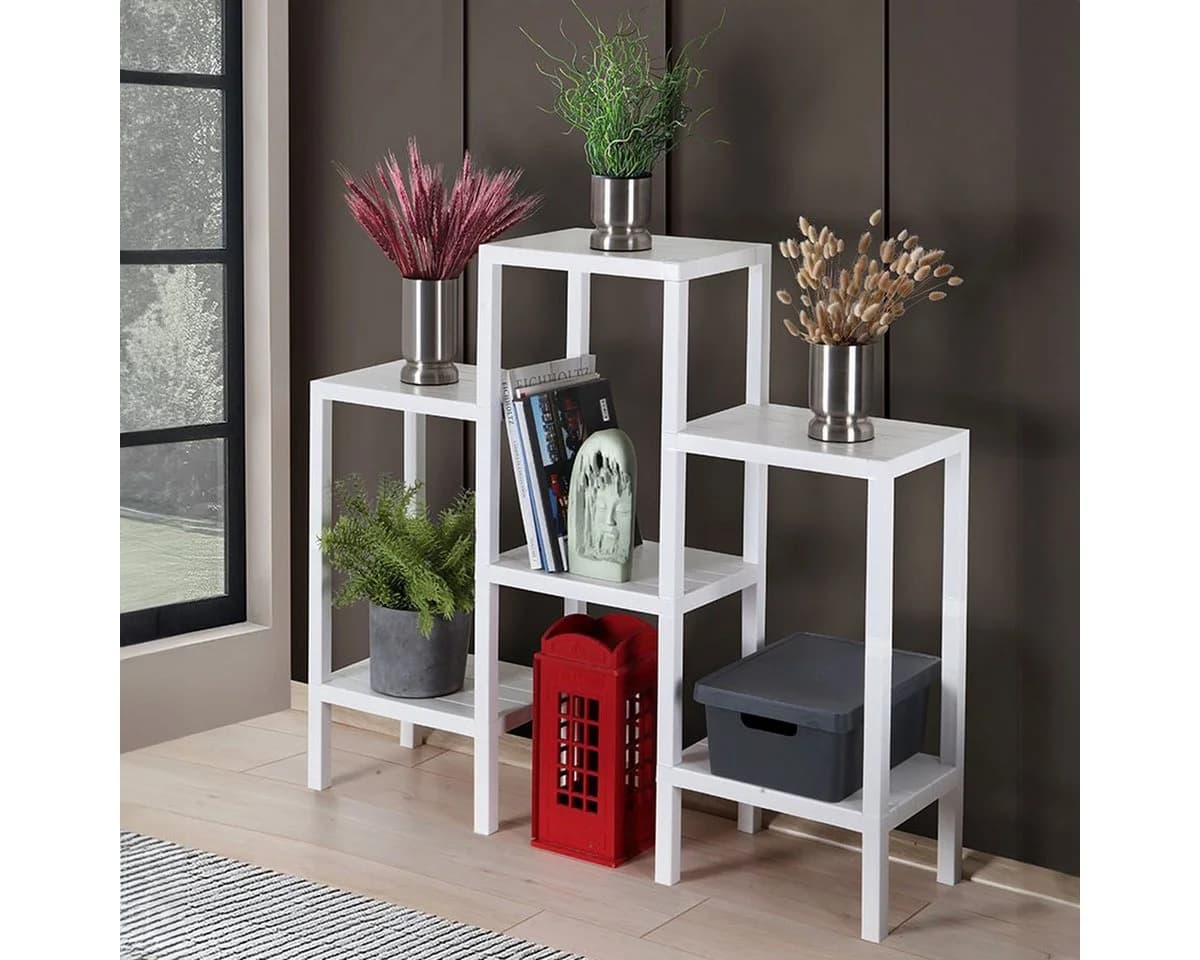 Luxury Bites Badregal Regal mit 2, 4 oder 6 Ablagen Weiß Kunststoff - Bild 3