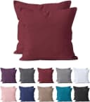 Hometex Premium Textiles Kissenbezug 2-er Set Bordeaux Mikrofaser Bild 2
