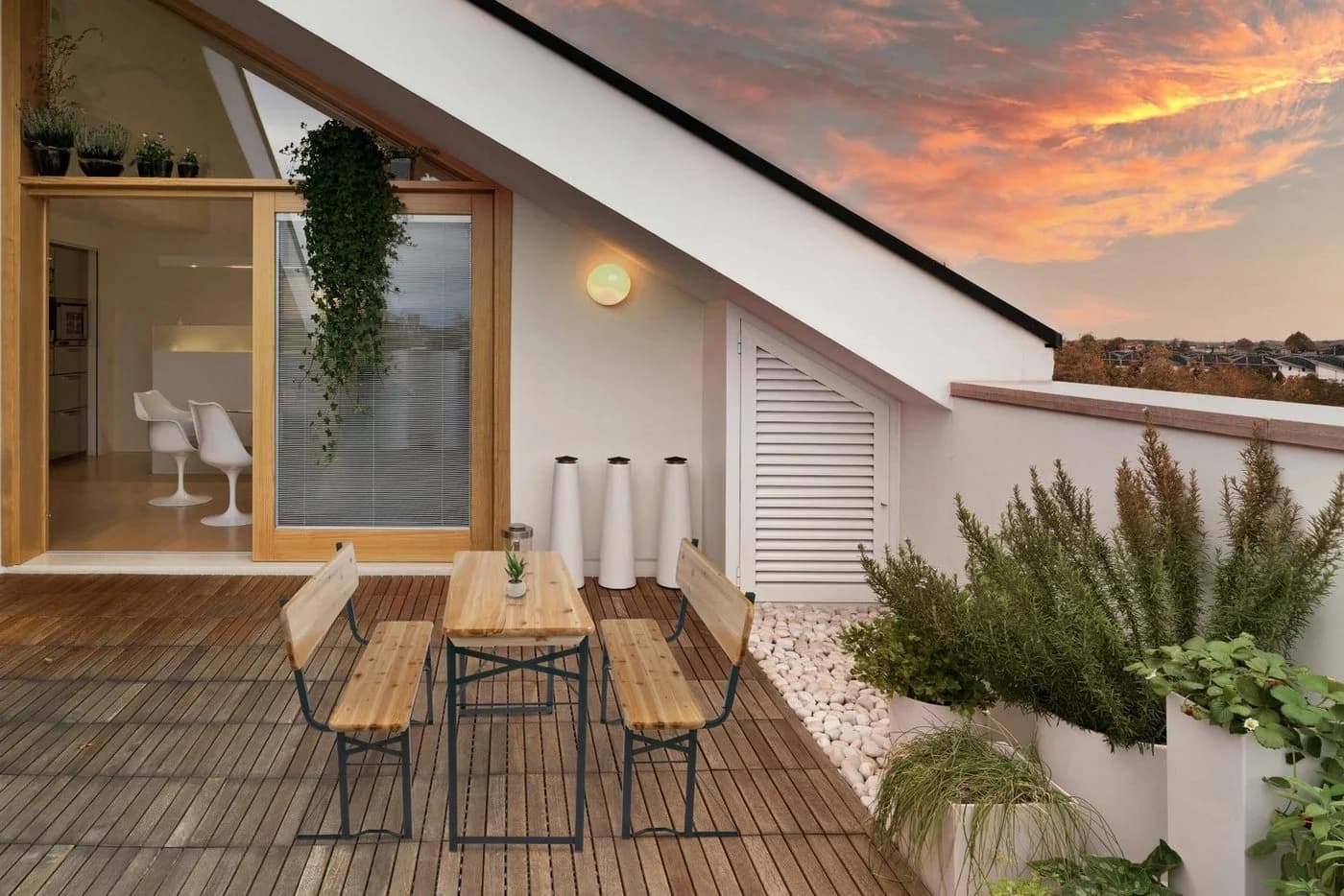 Stagecaptain Bierzeltbank Hirschgarten mit Lehne Beige Klappbar