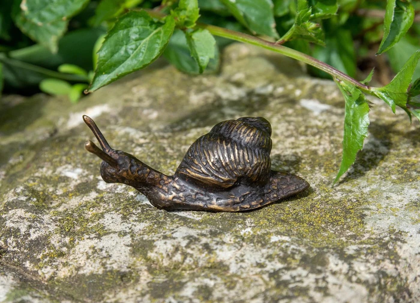 IDYL Dekofigur Bronze-Skulptur Schnecke mini