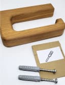 ScandiHooks Toilettenpapierhalter aus massivem Eichenholz Bild 3