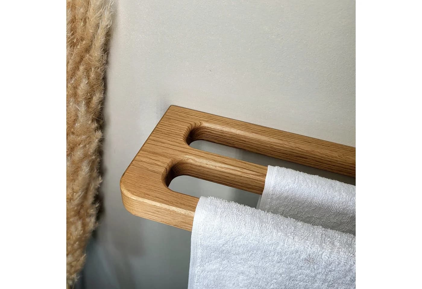 ScandiHooks Doppel-Handtuchhalter Eichenholz Skandinavisch - Bild 2