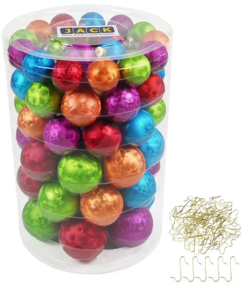 JACK Christbaumkugeln 60x Eislack Bunt Mille-Fiori - Bild 2
