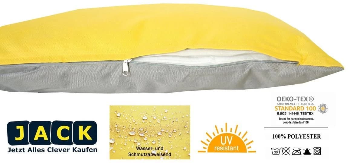 JACK Dekokissen 2-farbiges Wende Outdoor Kissen 30x50cm - Bild 3