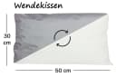JACK Dekokissen Wende Outdoor Grau/Weiß 30x50cm Bild 5