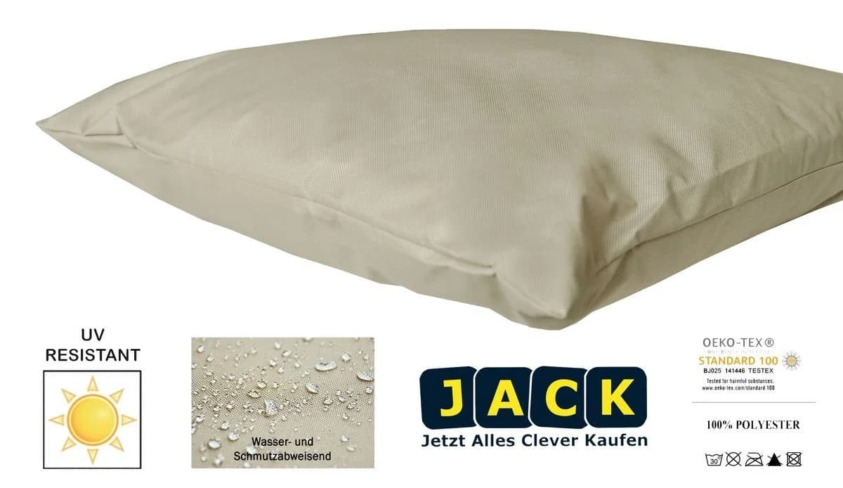JACK Dekokissen 2er Set Taupe Wasserabweisend Outdoor - Bild 5